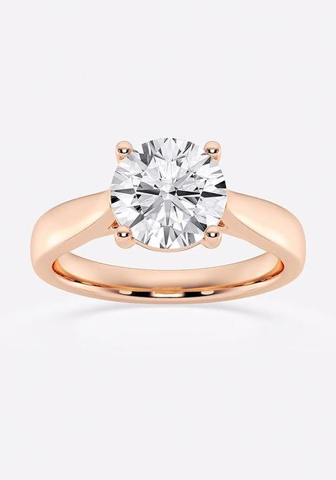 2 ctw Round Lab Grown Diamond Trellis Solitaire Engagement Ring