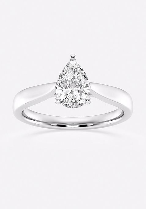 1 ctw Pear Lab Grown Diamond Trellis Solitaire Engagement Ring