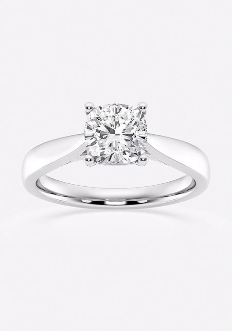 1 1/2 ctw Cushion Lab Grown Diamond Trellis Solitaire Engagement Ring