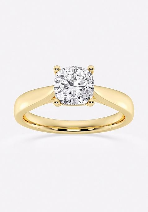 1 1/2 ctw Cushion Lab Grown Diamond Trellis Solitaire Engagement Ring