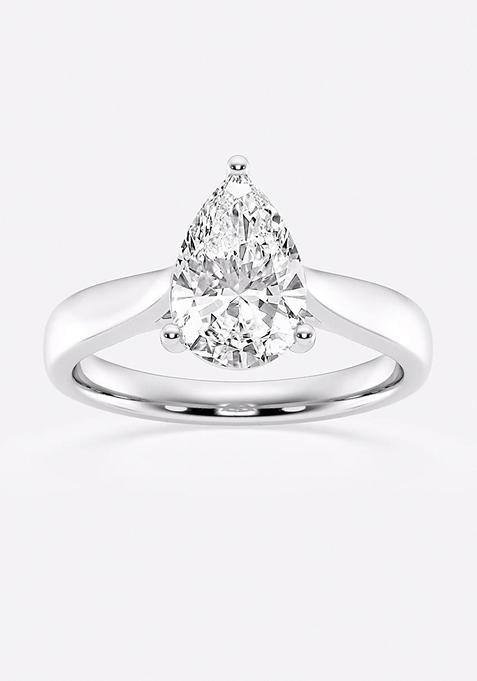 2 ctw Pear Lab Grown Diamond Trellis Solitaire Engagement Ring