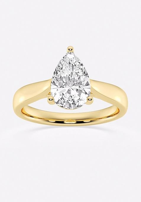 2 ctw Pear Lab Grown Diamond Trellis Solitaire Engagement Ring