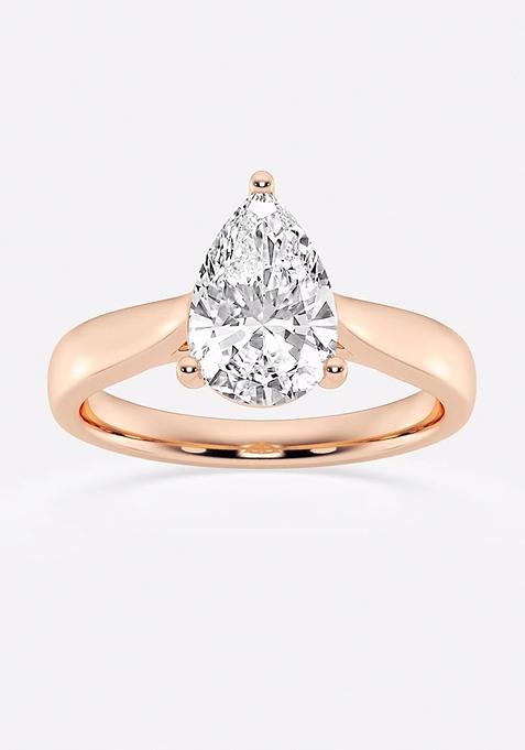 2 ctw Pear Lab Grown Diamond Trellis Solitaire Engagement Ring