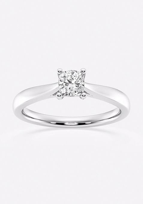 1/2 ctw Cushion Lab Grown Diamond Trellis Solitaire Engagement Ring