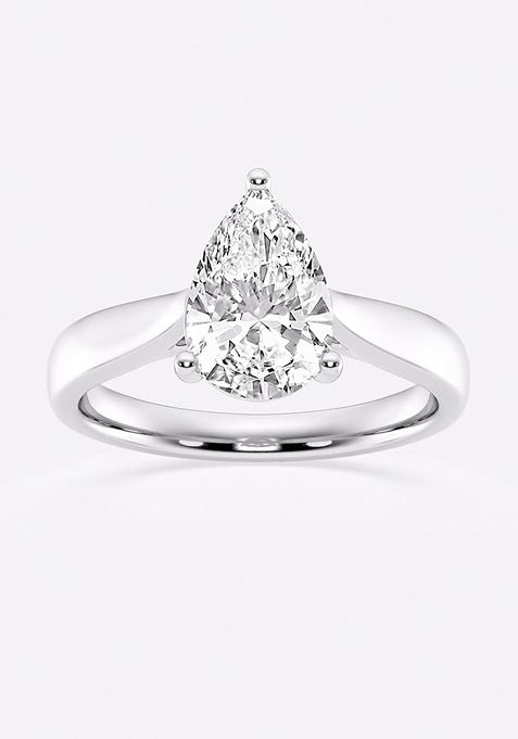 2 ctw Pear Lab Grown Diamond Trellis Solitaire Engagement Ring