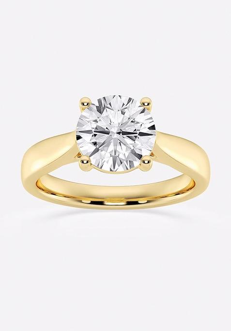 2 ctw Round Lab Grown Diamond Trellis Solitaire Engagement Ring