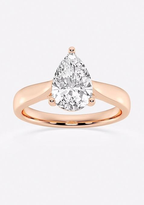 2 ctw Pear Lab Grown Diamond Trellis Solitaire Engagement Ring