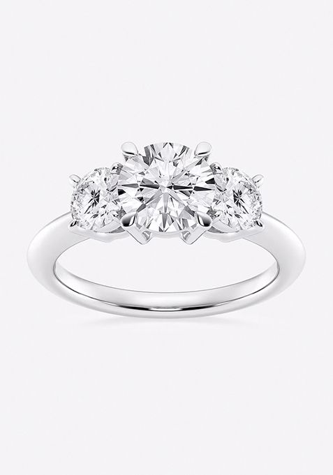 2 ctw Round Lab Grown Diamond Three-Stone Ring