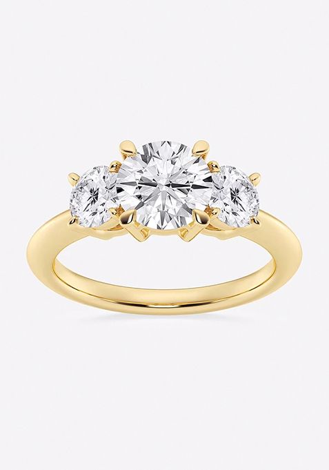 2 ctw Round Lab Grown Diamond Three-Stone Ring