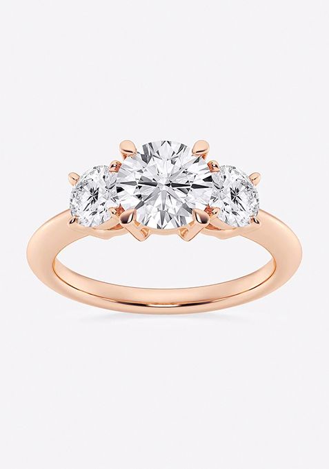 2 ctw Round Lab Grown Diamond Three-Stone Ring