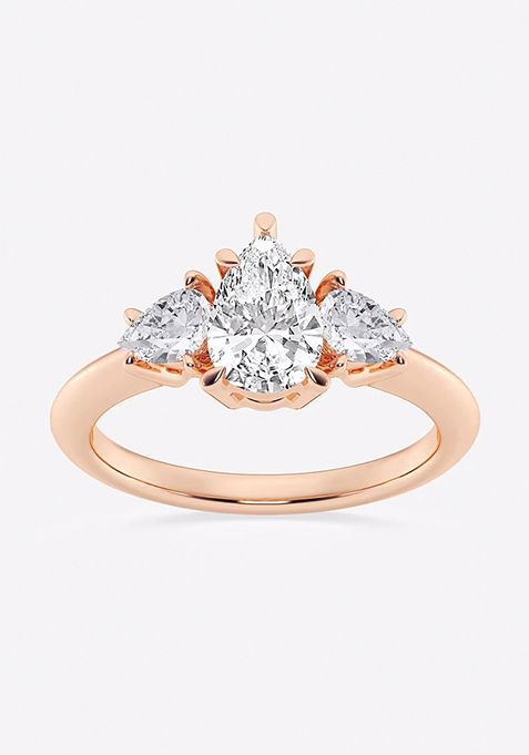 2 ctw Pear Lab Grown Diamond Three-Stone Ring