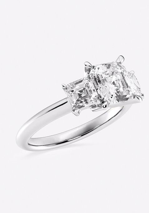 3 ctw Round Lab Grown Diamond Three-Stone Ring