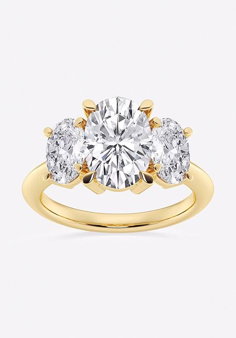 5 ctw Oval Lab Grown Diamond Three-Stone Ring