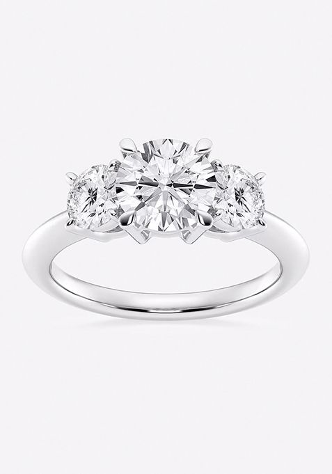 2 ctw Round Lab Grown Diamond Three-Stone Ring