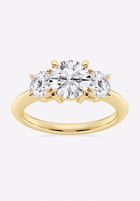 2 ctw Round Lab Grown Diamond Three-Stone Ring