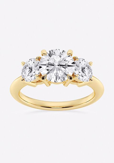 3 ctw Round Lab Grown Diamond Three-Stone Ring