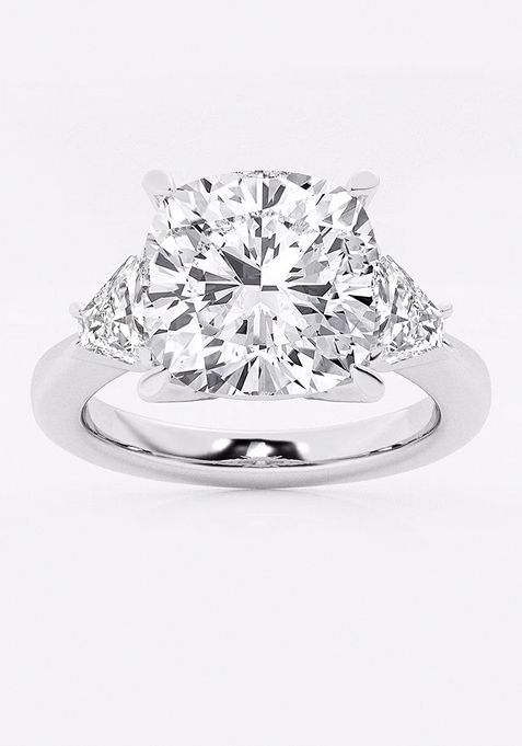 5 3/8 ctw Cushion Lab Grown Diamond Engagement Ring