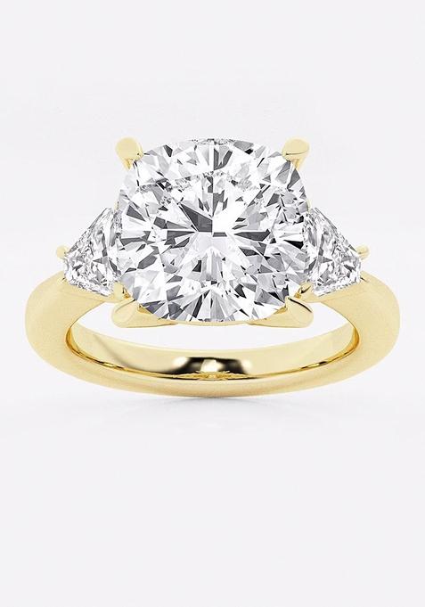 5 3/8 ctw Cushion Lab Grown Diamond Engagement Ring