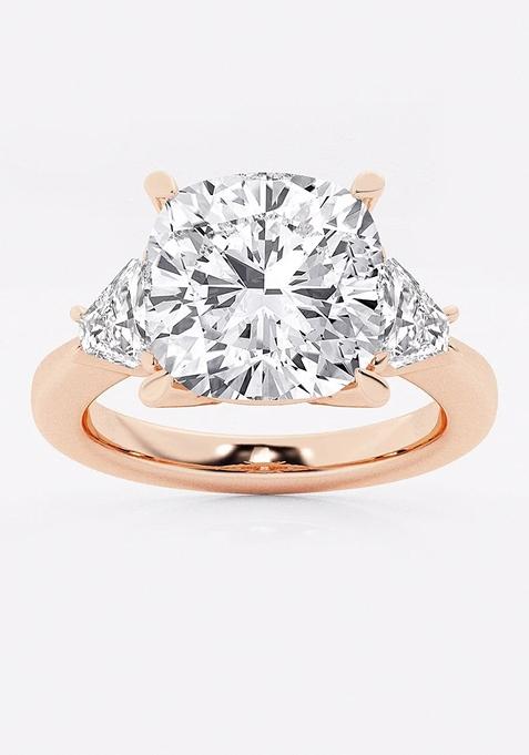 5 3/8 ctw Cushion Lab Grown Diamond Engagement Ring