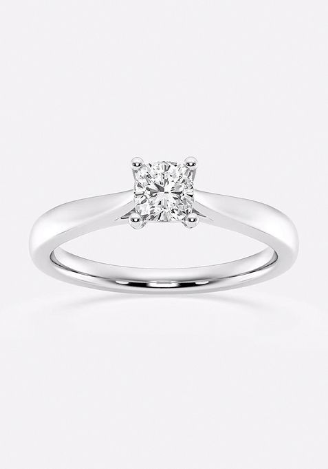 1 1/5 ctw Cushion Lab Grown Diamond Split Shank Halo Engagement Ring