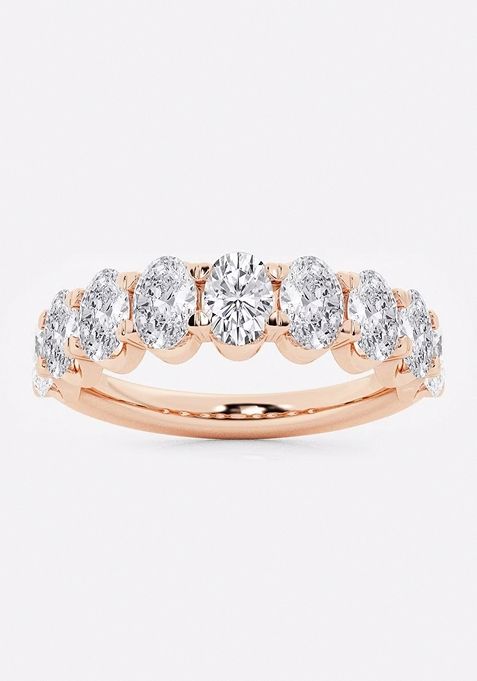 2 ctw Oval Lab Grown Diamond Wedding Band