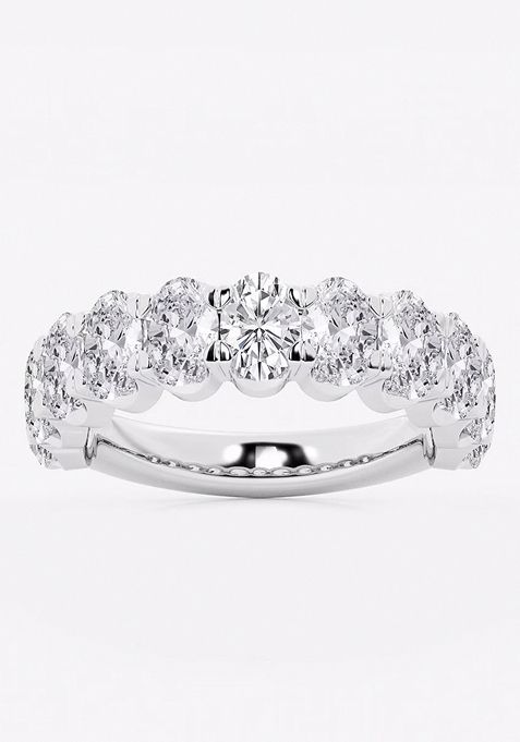 3 ctw Oval Lab Grown Diamond Wedding Band