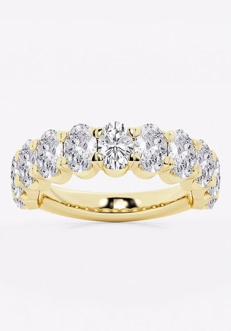 3 ctw Oval Lab Grown Diamond Wedding Band