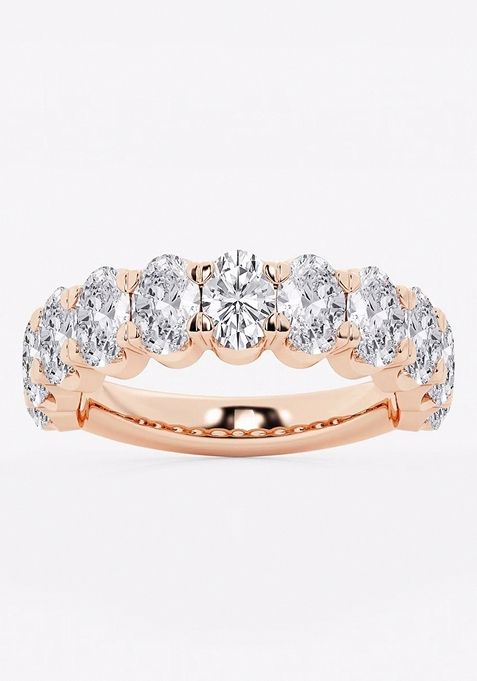 3 ctw Oval Lab Grown Diamond Wedding Band