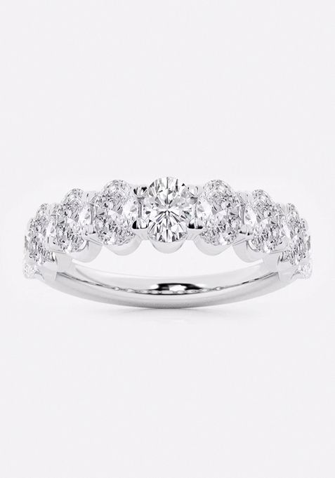 2 ctw Oval Lab Grown Diamond Wedding Band