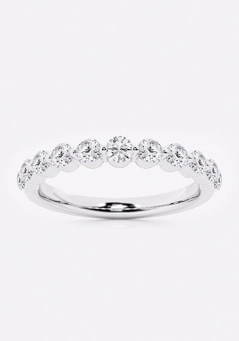 1/2 ctw Round Lab Grown Diamond Floating Wedding Band