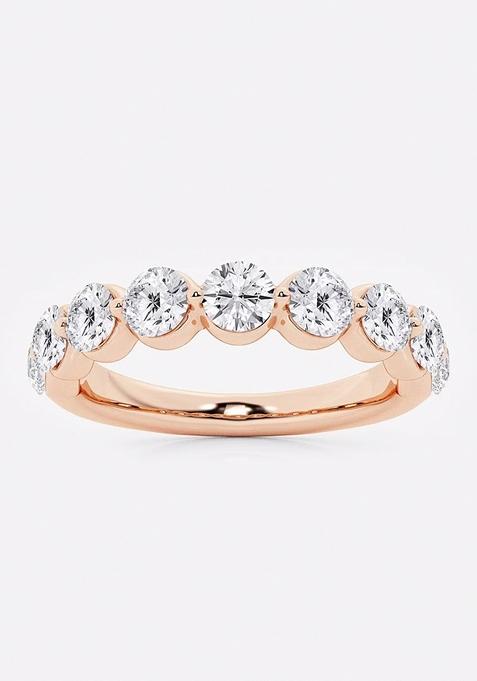 1 1/2 ctw Round Lab Grown Diamond Floating Wedding Band