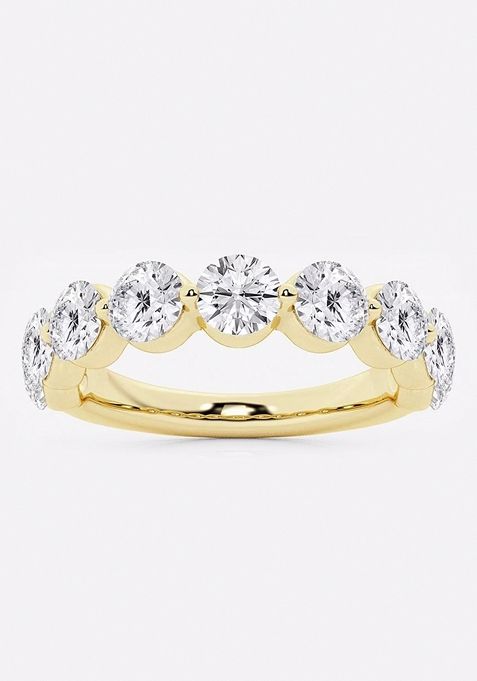 2 ctw Round Lab Grown Diamond Floating Wedding Band