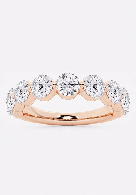 2 ctw Round Lab Grown Diamond Floating Wedding Band