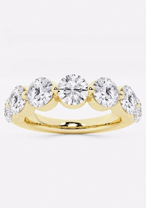 3 ctw Round Lab Grown Diamond Floating Anniversary Band