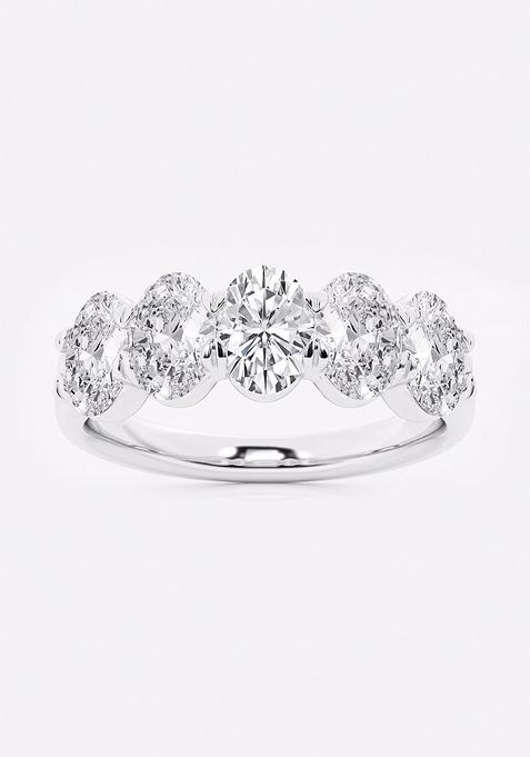 2 ctw Oval Lab Grown Diamond Five-Stone Anniversary Band