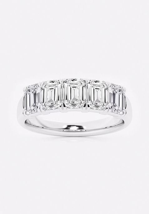 2 ctw Emerald Lab Grown Diamond Five-Stone Anniversary Band