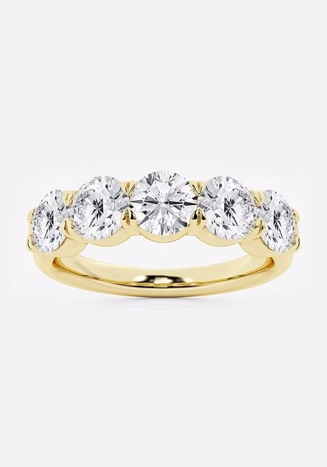 2  ctw Round Lab Grown Diamond Five-Stone Anniversary Band