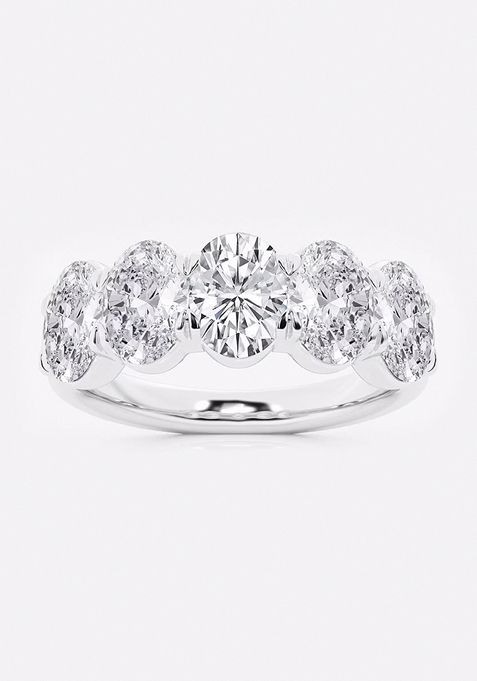 3 ctw Oval Lab Grown Diamond Five-Stone Anniversary Band