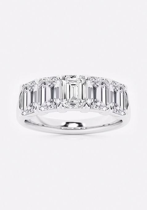 3 ctw Emerald Lab Grown Diamond Five-Stone Anniversary Band