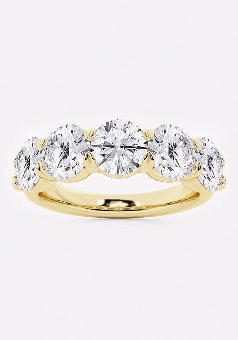 3ctw Round Lab Grown Diamond Five-Stone Anniversary Band