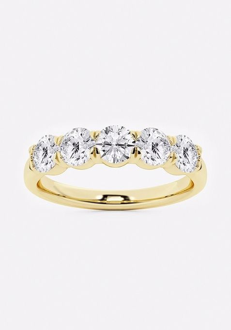 1 ctw Round Lab Grown Diamond Five-Stone Anniversary Band