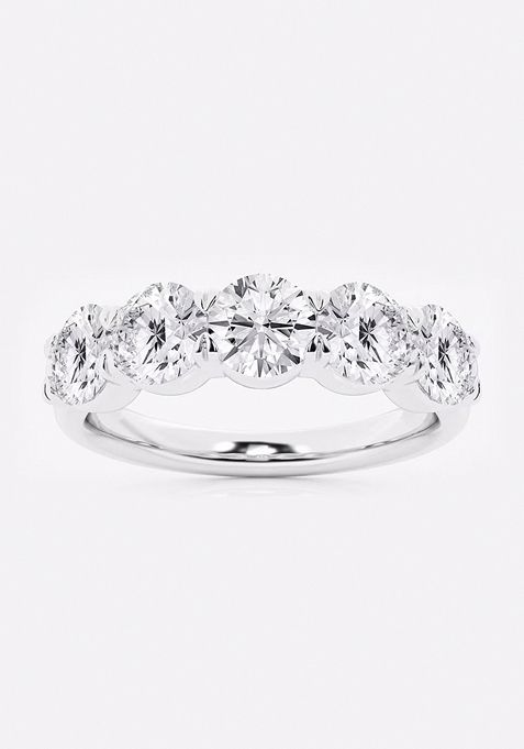 2 ctw Round Lab Grown Diamond Five-Stone Anniversary Band