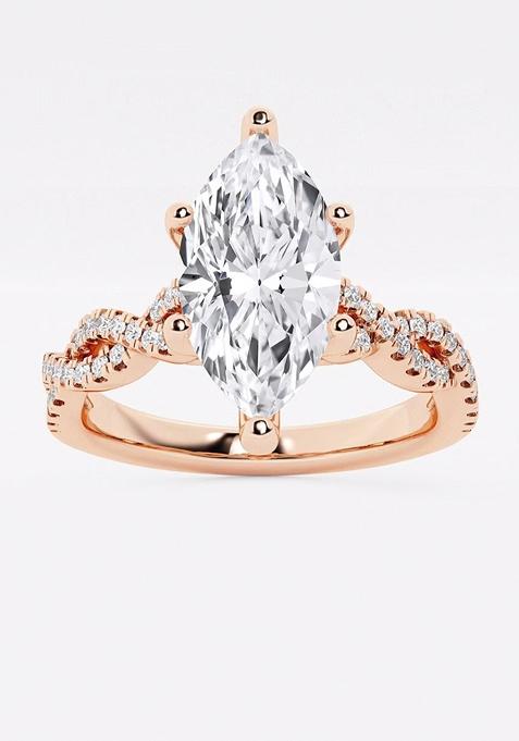 2 1/4 ctw Marquise Lab Grown Diamond Double Twist Engagement Ring