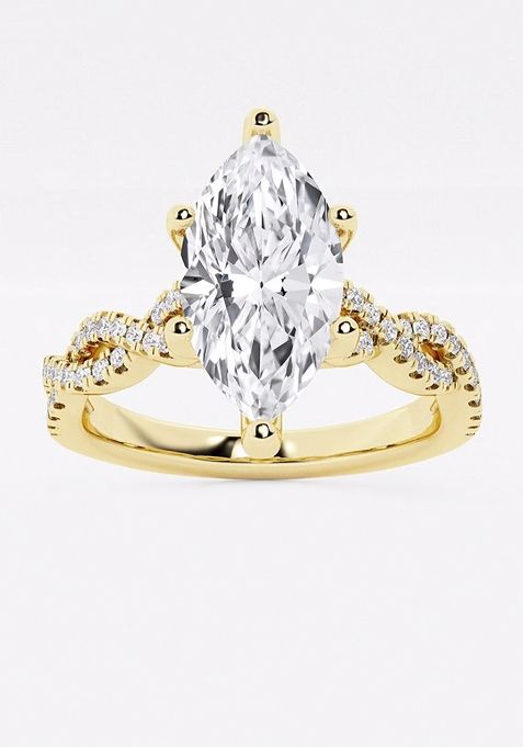 2 3/4 ctw Marquise Lab Grown Diamond Double Twist Engagement Ring