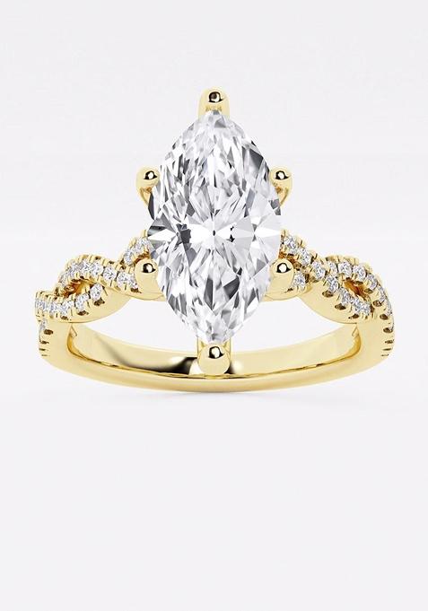 1 3/4 ctw Marquise Lab Grown Diamond Double Twist Engagement Ring