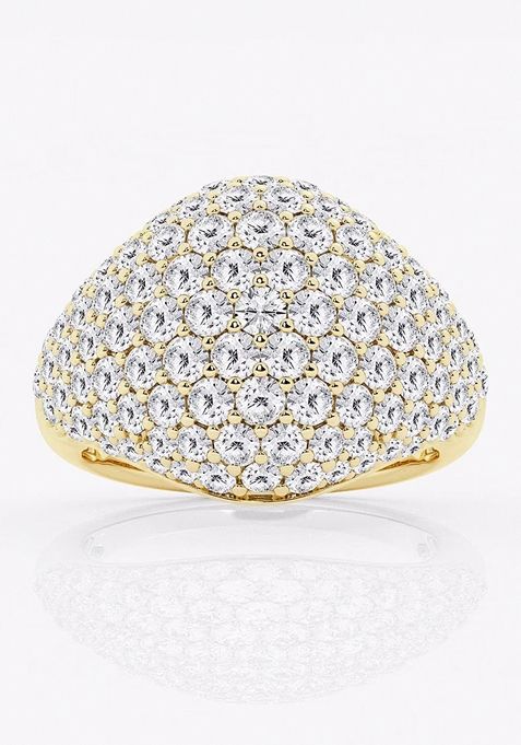 3 ctw Round Lab Grown Diamond Pave Dome Fashion Ring