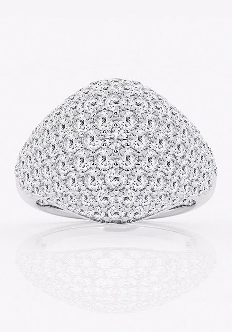 3 ctw Round Lab Grown Diamond Pave Dome Fashion Ring