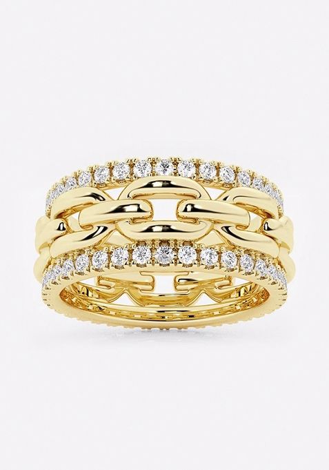 1 ctw Round Lab Grown Diamond Link Fashion Band