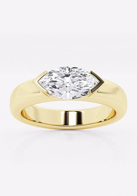 1 ctw Marquise Lab Grown Diamond East-West Stackable Ring