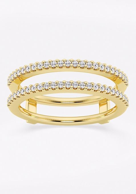 1/4 ctw Round Lab Grown Diamond Double Row Ring Enhancer